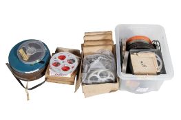 Two mixed boxes of cine-reels / film. Mostly 16mm.