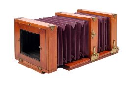 An Unbranded Antique Double Bellows camera body.