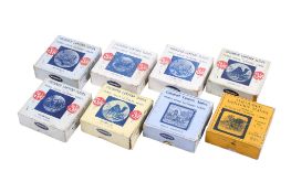 Eight boxed Primus Junior Lecturers' Series Magic Lantern Slide sets.