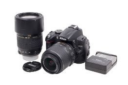 A Nikon D5000 Digital SLR camera outfit. Powers on and shutter working.