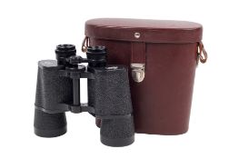 A pair of Carl Zeiss Jena 10x50W Multi-Coated Jenoptem binoculars. Serial number 6716550.