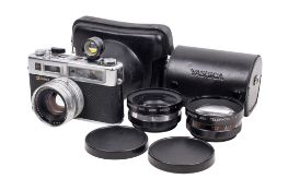 A Yashica Electro 35 G 35mm Rangefinder camera. Chrome. Serial number 90228895.