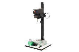 A Durst M670 Colour photographic darkroom enlarger and accessories.
