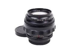 A Jupiter-9 85mm f2 lens. Black. M42 mount. Optics VG, small mark on front element. Functions well.