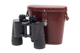 A pair of Carl Zeiss Jena 10x50 Dekarem binoculars. Serial number 4605416. With case and strap.