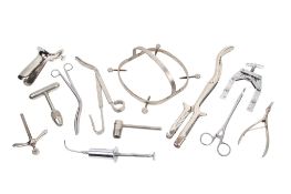 A collection of medical and surgical tools.