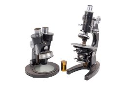 Two C.Baker London microscopes. To include a monocular example. Serial number C0039.