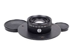 A Schneider-Kreuznach G-Claron 9/150 lens. Serial number 13068333.