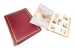 Two photograph albums. Containing mostly Albumen architectural photographs.
