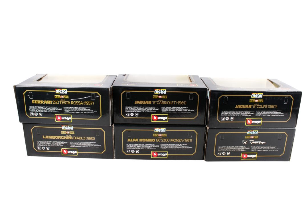 Six Burago 1:18 scale diecast cars. - Image 4 of 4