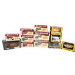 A collection of diecast buses.