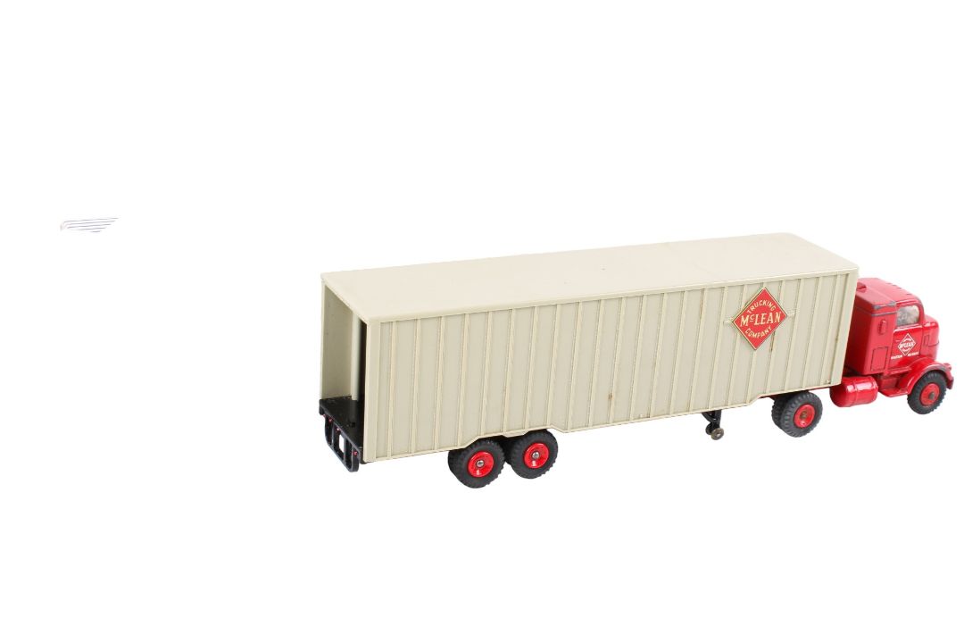 A Dinky Supertoys No.948 Tractor-Trailer 'McLean'. Having a red cab and plastic hubs, grey back. - Image 2 of 3