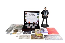 An assortment of Super Hero, film and comic collectables.