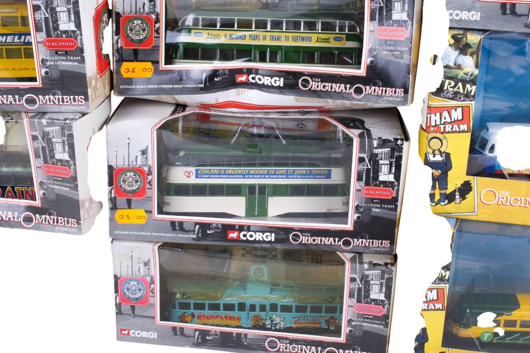 A collection of Corgi Original Omnibus diecast 'Blackpool' trams and railcoaches. - Image 3 of 5