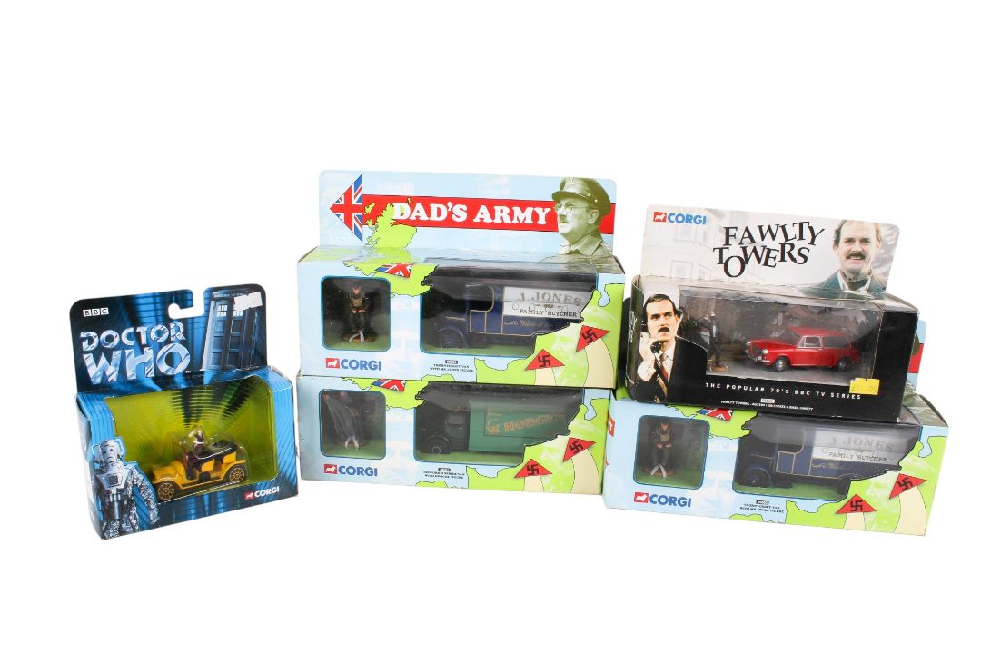 Five Corgi diecast novelty TV vehicles. - Image 1 of 5