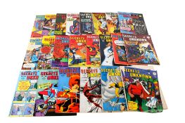 A collection of vintage Alan Class & Co. UK Comics 'Secrets of the Unknown'.