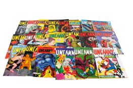 A collection of vintage Alan Class & Co. UK Comics 'Uncanny Tales'.