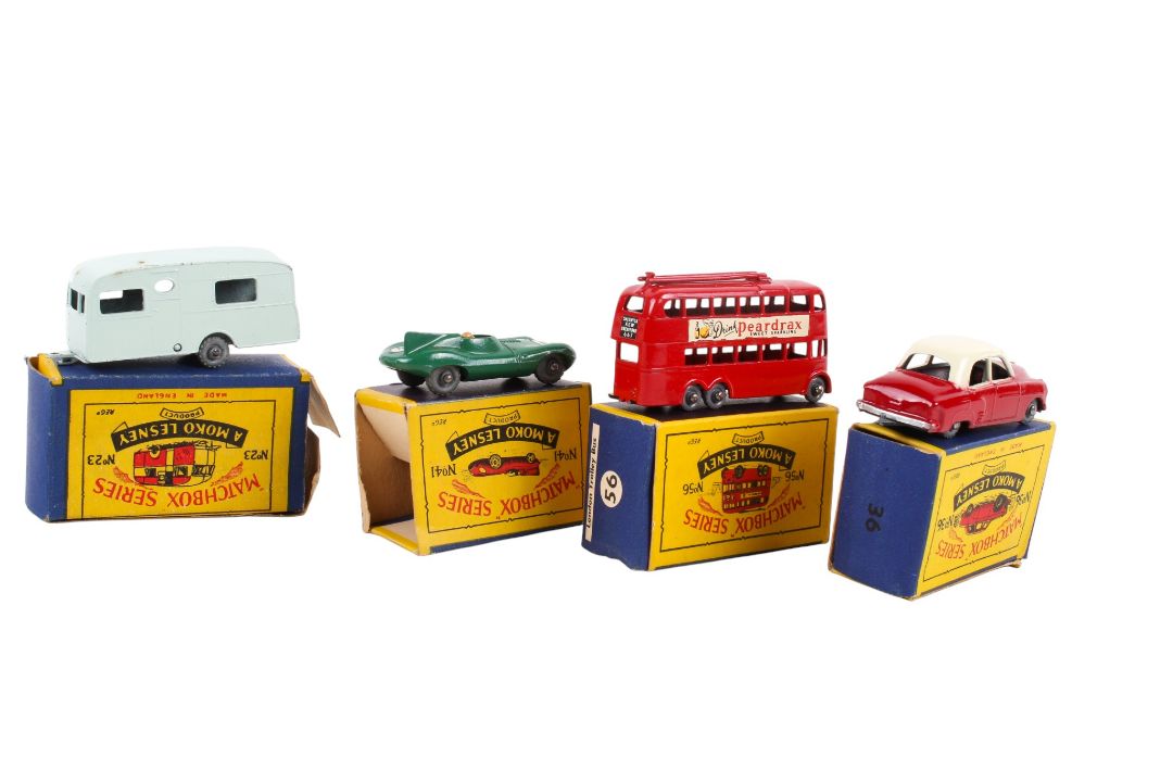 Four Moko Lesney made Matchbox Series diecast vehicles. Comprising a No.56 London Trolley Bus, No. - Image 2 of 3