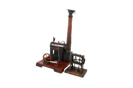 A tin model of a German steam engine early 1900's, possibly by Marklin Bing,