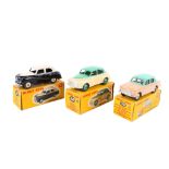 Three Dinky diecast saloon cars. Comprising a No.