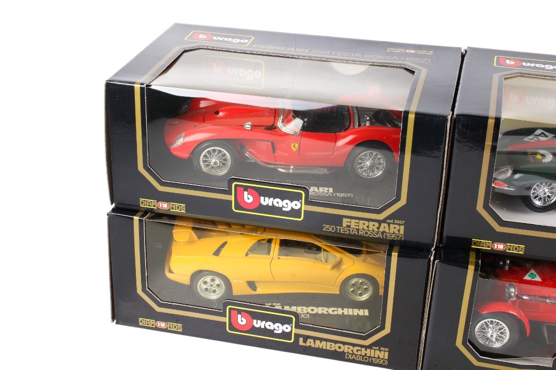 Six Burago 1:18 scale diecast cars. - Image 2 of 4