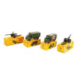 Four Dinky diecast military vehicles. Comprising a No.