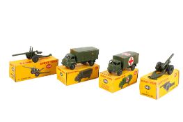 Four Dinky diecast military vehicles. Comprising a No.