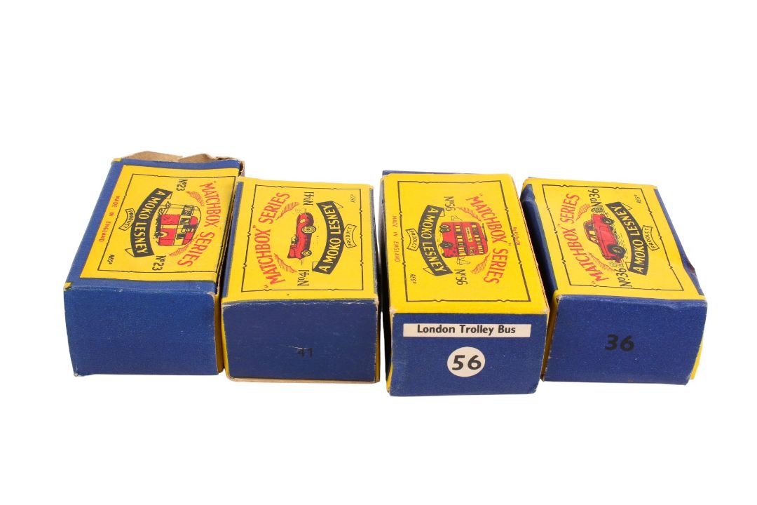 Four Moko Lesney made Matchbox Series diecast vehicles. Comprising a No.56 London Trolley Bus, No. - Image 3 of 3