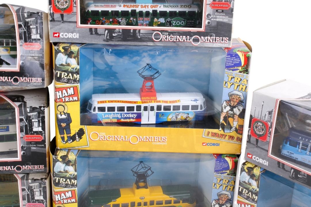 A collection of Corgi Original Omnibus diecast 'Blackpool' trams and railcoaches. - Image 2 of 5