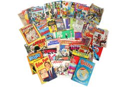A collection of assorted vintage comics and annuals. Some reprints, including Marvel Spider-Man No.