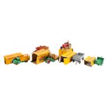 Six Dinky diecast industrial farming vehicles. Comprising a No.