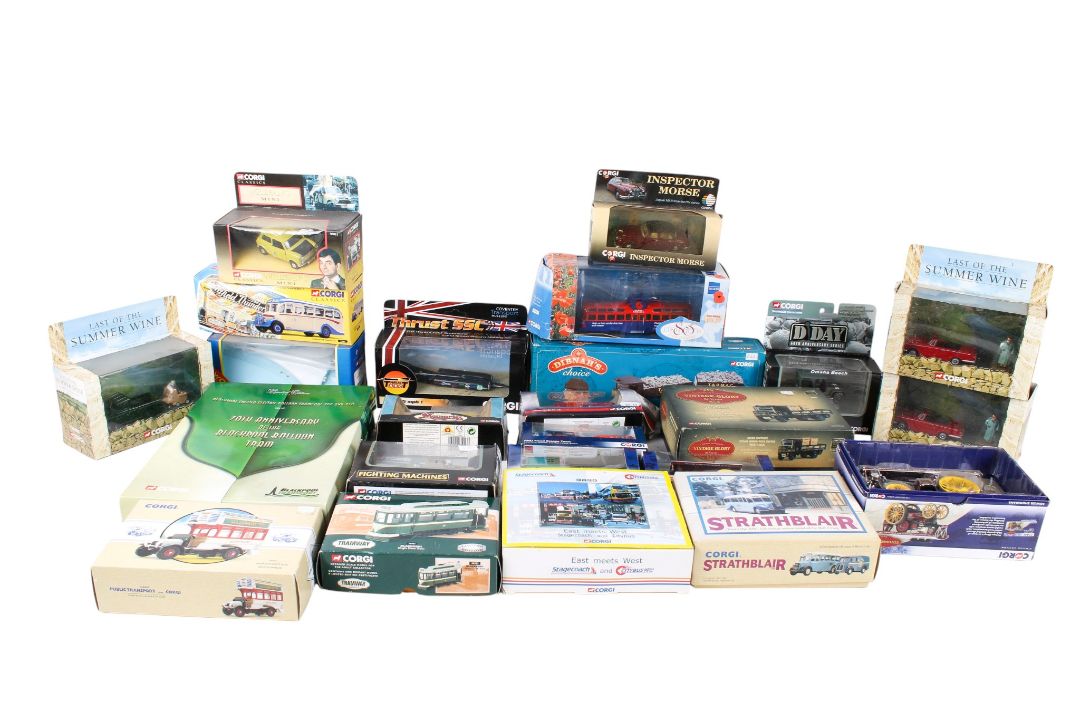A collection of Corgi diecast vehicles. Including a Thornycroft Bus 'South Wales', No. - Image 1 of 5