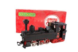 A LGB Lehmann G Scale 2071D 0-6-0 steam tank locomotive.