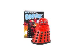 A vintage Palitoy Bradgate Doctor Who Talking Dalek model. Red body, in the original box, H16cm.