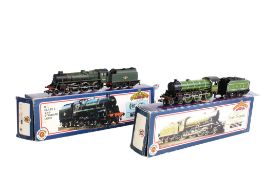 Two Bachmann 00 gauge locomotives.
