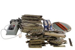 An assortment of 00 gauge layout accessories.