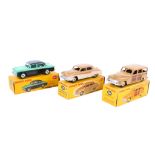 Three Dinky diecast cars. Comprising a No.