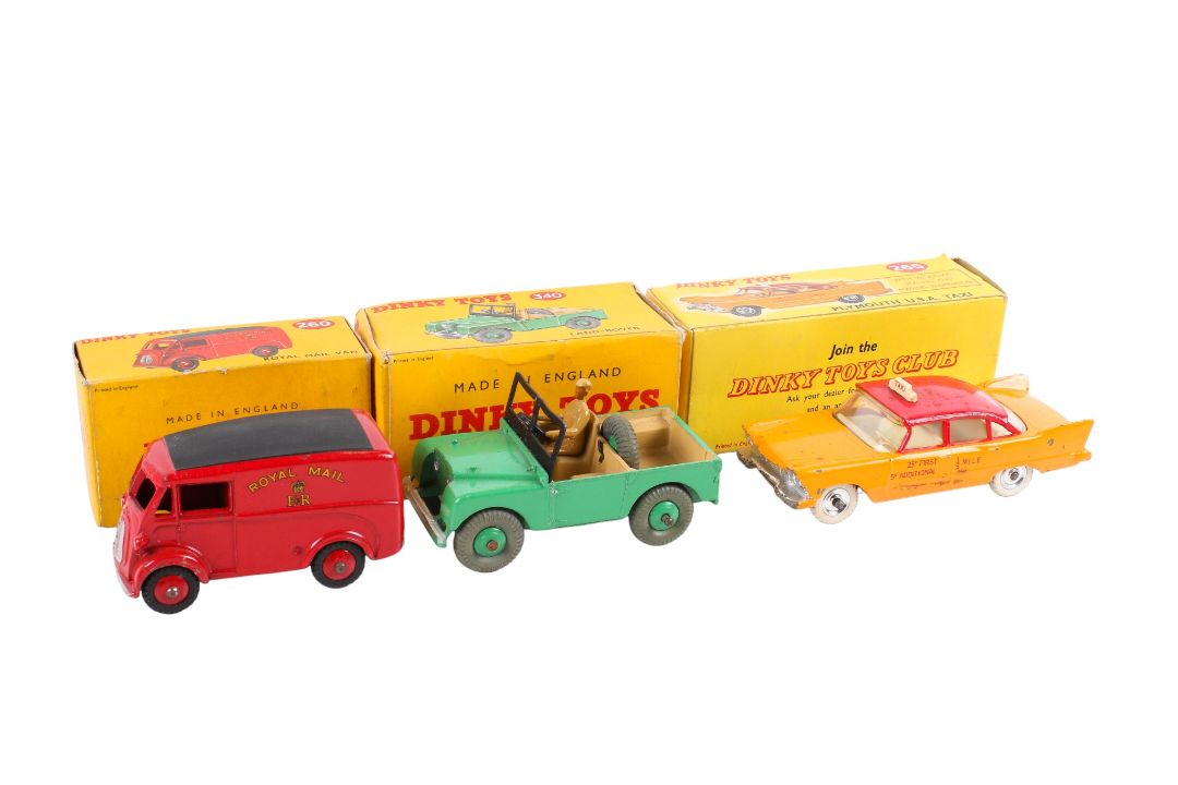 Three Dinky diecast vehicles. Comprising a No.265 Plymouth Plaza U.S.A. - Image 1 of 2