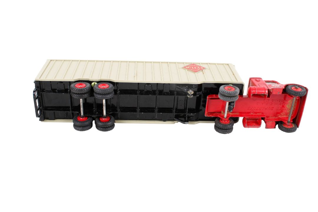 A Dinky Supertoys No.948 Tractor-Trailer 'McLean'. Having a red cab and plastic hubs, grey back. - Image 3 of 3