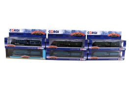 Six Corgi 1:120 scale diecast 'Rail Legends' locomotives and tenders.