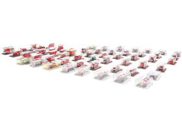 A large collection of diecast vehicles.