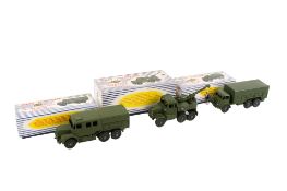 Three Dinky Supertoys diecast military vehicles. Comprising a No.