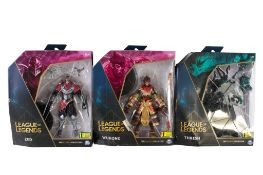 Three Spin Master League of Legends 1st Edition Figures.