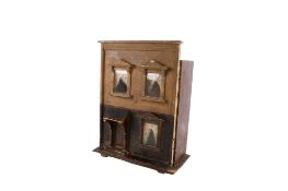 A vintage wooden dolls house.