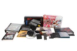 A Sinclair ZX81 computer and an assortment of games.