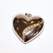 Silber Herz-Anhänger, schön verziert, 9 gr., 3,5 cm x 3,5 cm