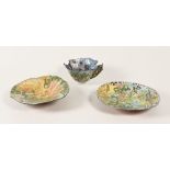 Claudia Clare (British born 1962), a teacup saucer and plate "The Iron Rice Bowl or Famine Gene