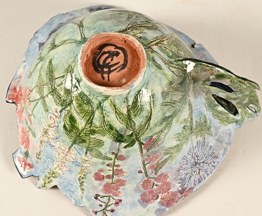 Claudia Clare (British born 1962), a teacup saucer and plate "The Goat and the Tea Merchant" from - Image 2 of 3