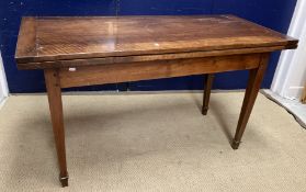 A circa 1900 French walnut dining table,