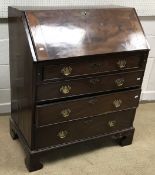A George III mahogany bureau,